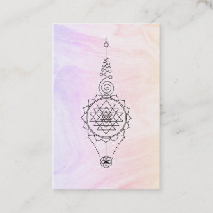 *~* Pastel Ombre Marble Reiki Healing Nirvana Visitekaartje