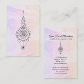 ** Pastel Ombre Marble Reiki Healing Nirvana Visitekaartje (Voorkant / Achterkant)