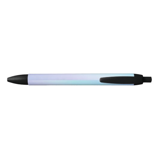  Pastel Ombre Paars Aqua Cursive Name Zwarte Inkt Pen (Achterkant)