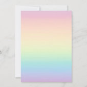 Pastel Ombre Rainbow Colors Weddenschap Kaart (Achterkant)