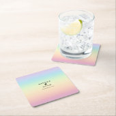Pastel Ombre Rainbow Colors Wedding Favor Kartonnen Onderzetters (Insitu)