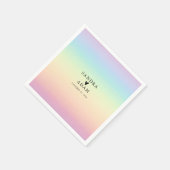Pastel Ombre Rainbow Colors Wedding Servet (Hoek)