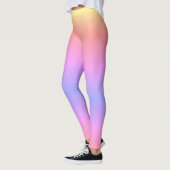Pastel Ombré Rainbow Pink Yellow Paarse Leggings (Links)