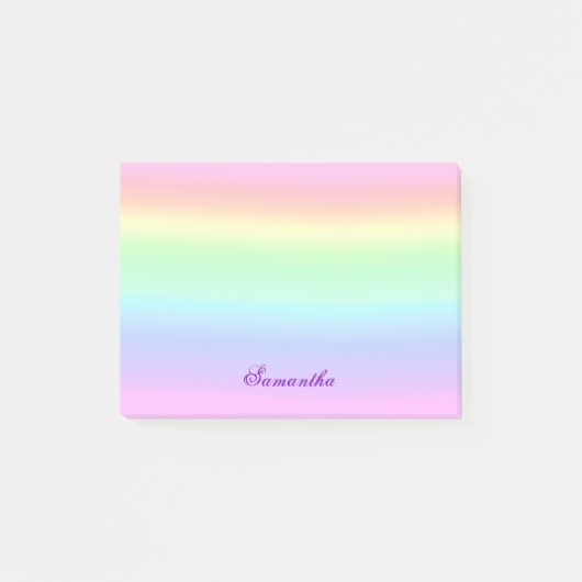 Pastel Ombre Rainbow Post-it Opmerkingen Post-it® Notes (Voorkant)