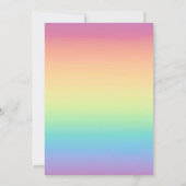 Pastel Ombre Regenboog Kleuren Trouw  Kaart (Achterkant)