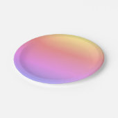 Pastel Ombre Roze Geel Paarse Papieren Bordje (Gekanteld)