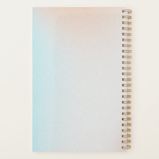 Pastel Ombre Sky gepersonaliseerd 2025 Planner (Achterkant)