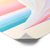 Pastel Ombre Strepen Conch Schelp Poster (Hoek)