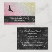 *~* Pastel Ombre Universe Glitter Meditation Eagle Visitekaartje (Voorkant / Achterkant)