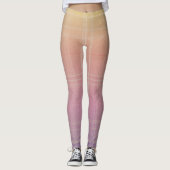 Pastel Ombre Verticale Gestreepte Gradiënt Textuur Leggings (Voorkant)