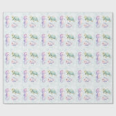 Pastel Onder De Zee Baby Borrel Cadeaupapier (Vlak)