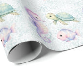 Pastel Onder De Zee Baby Borrel Cadeaupapier (Rol Hoek)