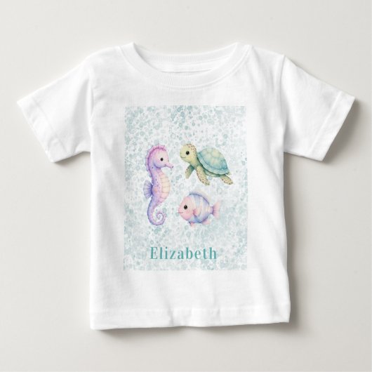 Pastel Onder De Zee Baby Shower Cadeau (Voorkant)