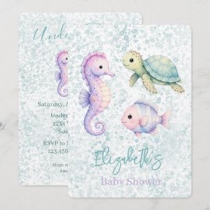 Pastel Onder de Zee Baby Shower Kaart