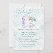 Pastel Onder de Zee Baby Shower Kaart (Achterkant)