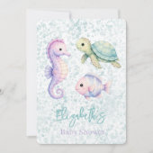 Pastel Onder de Zee Baby Shower Kaart (Voorkant)