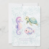 Pastel Onder De Zee Baby Shower Kaart (Achterkant)