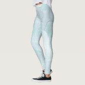  pastel onder het Zee Blue Water Shells Leggings (Links)