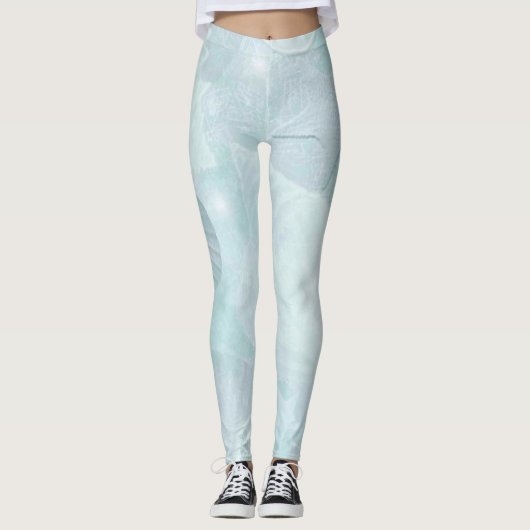  pastel onder het Zee Blue Water Shells Leggings (Voorkant)