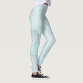  pastel onder het Zee Blue Water Shells Leggings (Rechts)