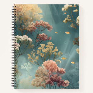 Pastel Onderwater Botanische Spiraal Notebook Notitieboek