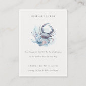 Pastel Onderwater Krab Koraal Beeld Baby Shower Informatiekaartje (Voorkant)