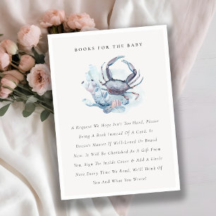Pastel Onderwater Krab Koraal Boeken voor Baby Sho Informatiekaartje