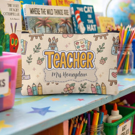 Pastel Onderwijs Schoolbenodigdheden Patroon Etui