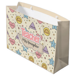 Pastel Onderwijs Wiskunde Vormen Patroon Groot Cadeauzakje