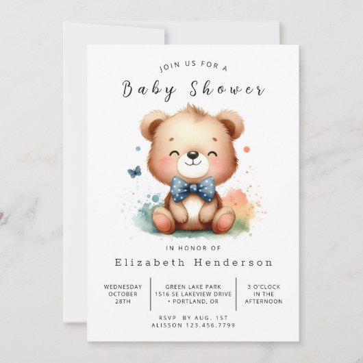 Pastel Online Beer Baby shower Kaart (Voorkant)