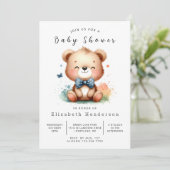 Pastel Online Beer Baby shower Kaart (Staand voorkant)
