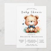 Pastel Online Beer Baby shower Kaart (Voorkant / Achterkant)