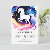 Pastel online paard verjaardag kaart (Staand voorkant)