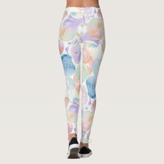 Pastel ontwerp leggings (Achterkant)