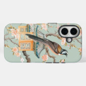 Pastel Oosterse vogel en fruit bloesems Case-Mate iPhone Case (Achterkant (horizontaal))