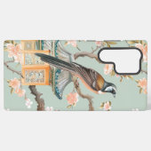 Pastel Oosterse vogel en fruit bloesems Samsung Galaxy Hoesje (Achterkant horizontaal)