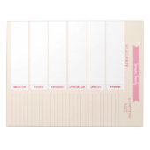 Pastel op de lijst met gepersonaliseerde maaltijdp notitieblok (Voorkant)