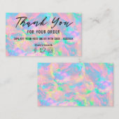 Pastel opaal textuur dank u visitekaartje (Voorkant / Achterkant)