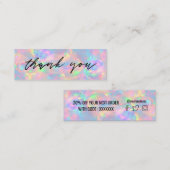 pastel opal achtergrond mini visitekaartje (Voorkant / Achterkant)