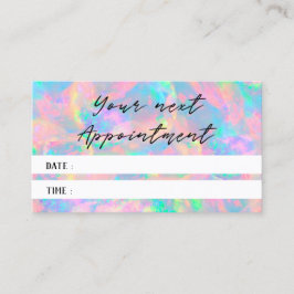 pastel opal afspraakkaart visitekaartje