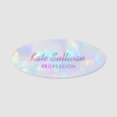 pastel opal edelsteen naamplaatje (Voorkant)