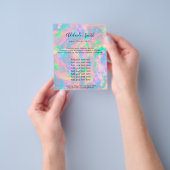 pastel opal FAUX holografen Flyer (Hand)