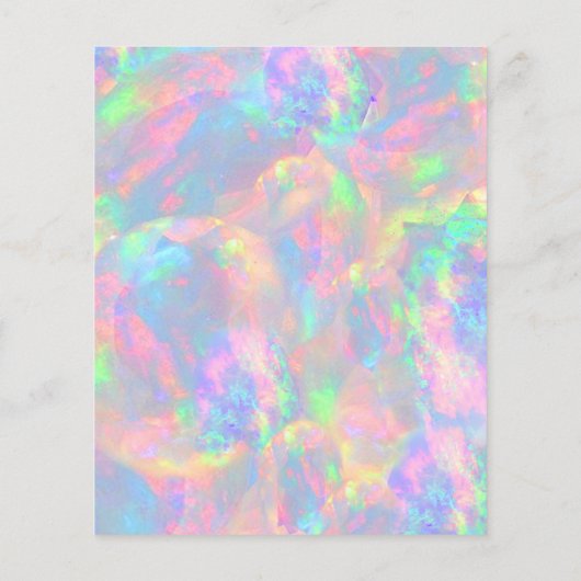 pastel opal FAUX holografen Flyer (Achterkant)