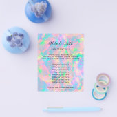 pastel opal FAUX holografen Flyer (Enkel)