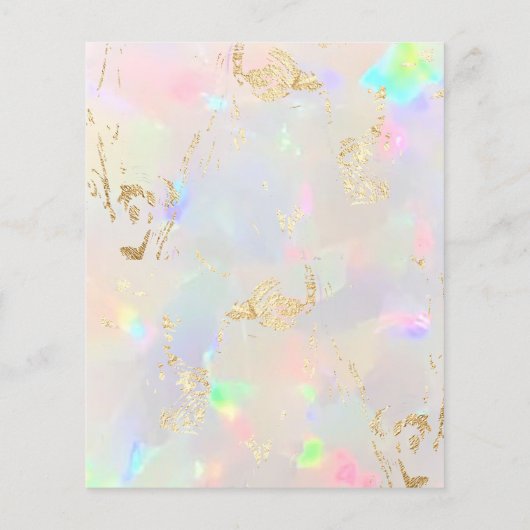 pastel opal FAUX holografen Flyer (Achterkant)