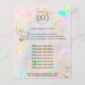 pastel opal FAUX holografen Flyer (Voorkant)