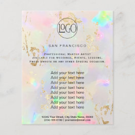 pastel opal FAUX holografen Flyer