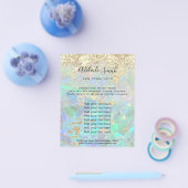pastel opal glitter achtergrond flyer (Enkel)