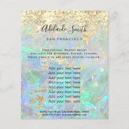 pastel opal glitter achtergrond flyer