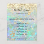 pastel opal glitter achtergrond flyer<br><div class="desc">schoonheidssalon professionele make - up kunstenaar flyer</div>